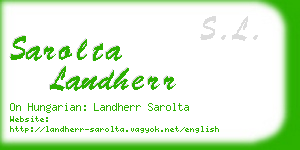 sarolta landherr business card